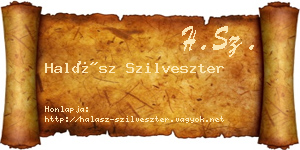 Halász Szilveszter névjegykártya
